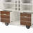 54" Farmhouse Kitchen Island With Drop Leaf, Power Outlet, Kitchen Storage Cart With 2 Doors, 2 Drawers, Rolling Kitchen Island On 4 Large Wheels With Spice Rack For Kitchen, Dining Room-1402481352