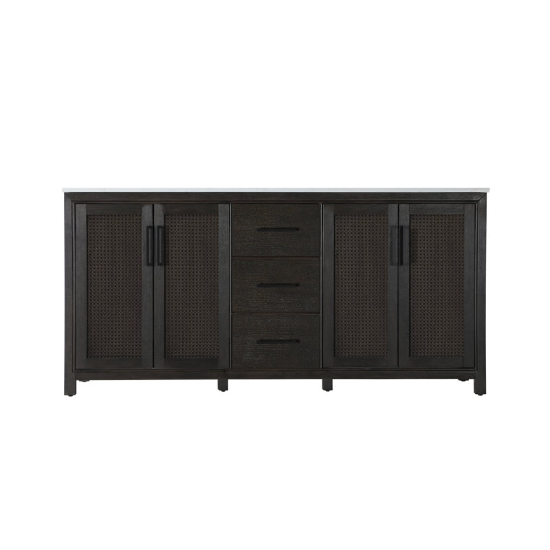 72 inch Double Bathroom Vanity, Chocolate Oak