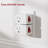 3 Pack Grounded Outlet Wall Tap Adapter with On/Off Power Switch，Single Outlet with Switch,White