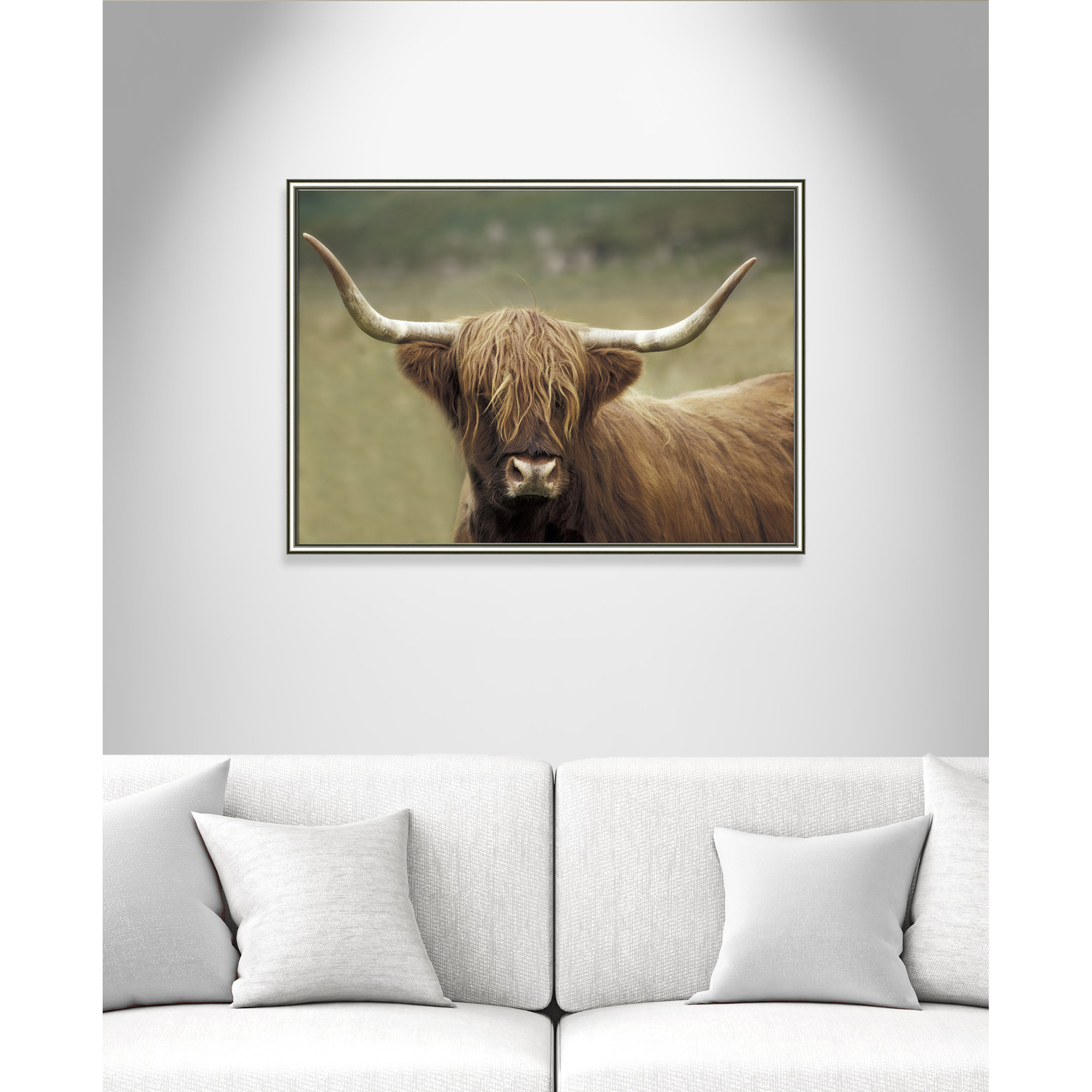 Highland Afternoon by Danita Delimont - Picture Frame Photograph, Silver Framed, 26.75" H x 36.75" W x 0.88" D