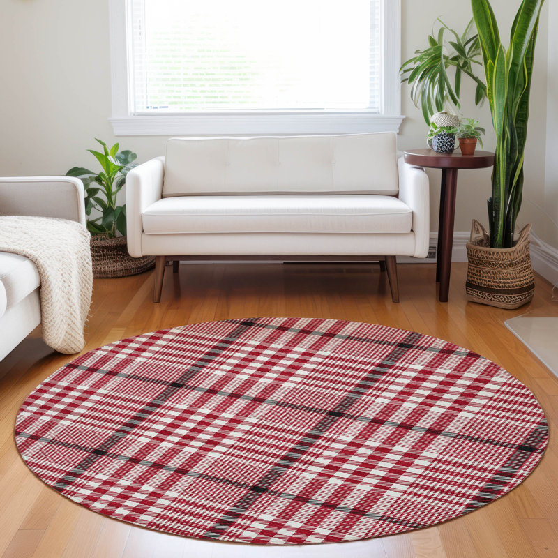 Tapis intérieur / extérieur lavable à la machine Chayden ACN1054, Rond 8 pi