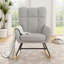 Chaise berçante moderne, chaise berçante texturée avec base en bois massif-927343785
