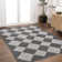 Utgard Classic Geometric Diamond Pattern Dark Gray/Light Gray Rug