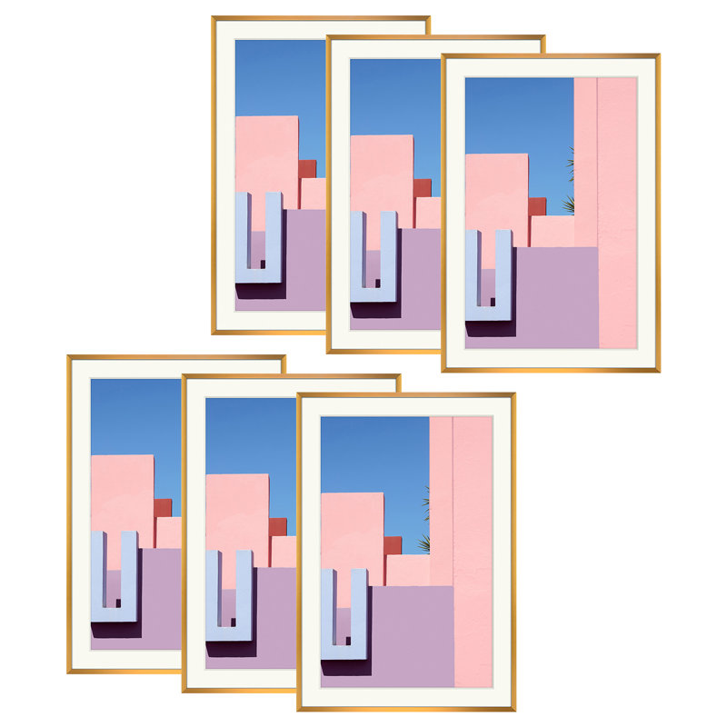 Cadre photo en métal Reckley, cadres photo en aluminium pour fixation sur table et au mur, Argent, 13 po x 19 po