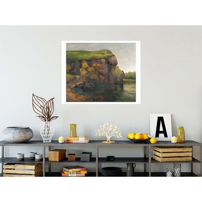 Rocky Cliff, Gustave Courbet, estampe numérique