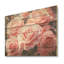 Minimalisme, roses roses, rêve - Roses, art sur bois de pin naturel-1927452100