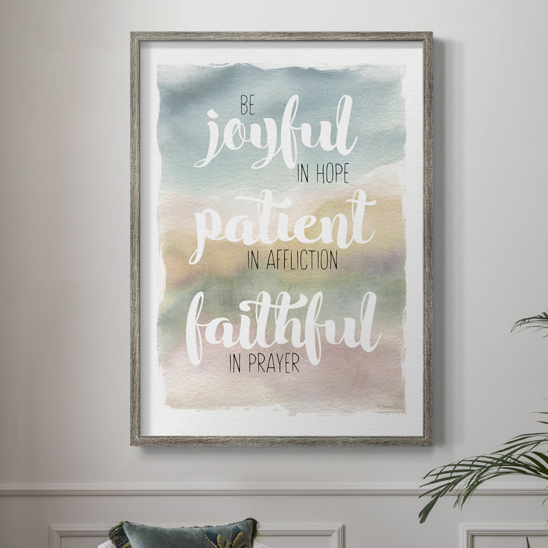 «Be Joyful», reproduction encadrée - bois massif, H 11 po x l 9 po