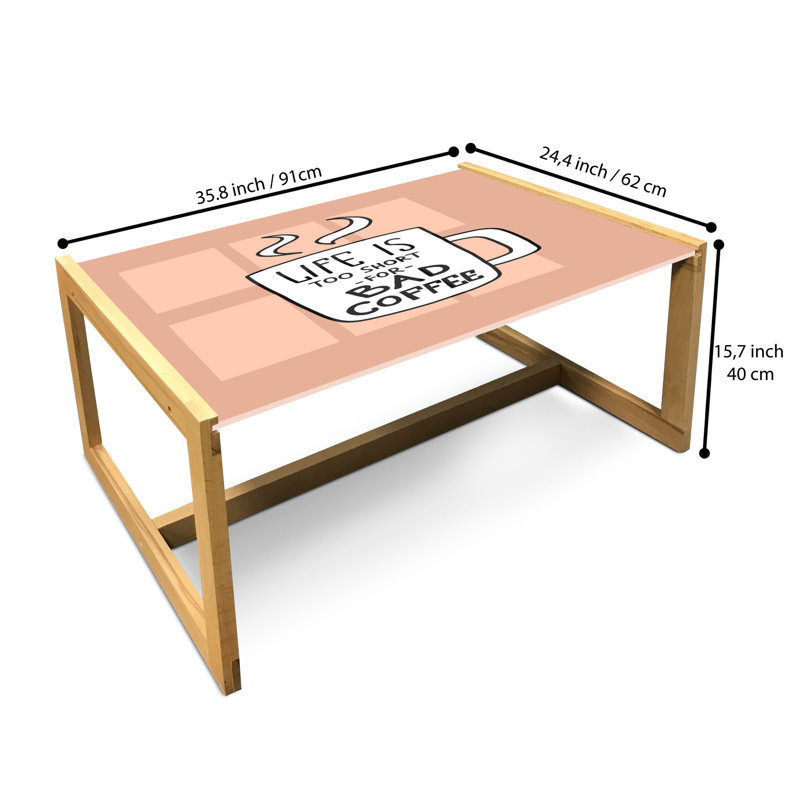 Jaiden-Lee Sled Coffee Table, 90cm H x 62cm W x 40cm D