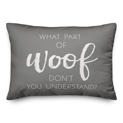 What Part Of Woof Navy Outdoor Throw Pillow
