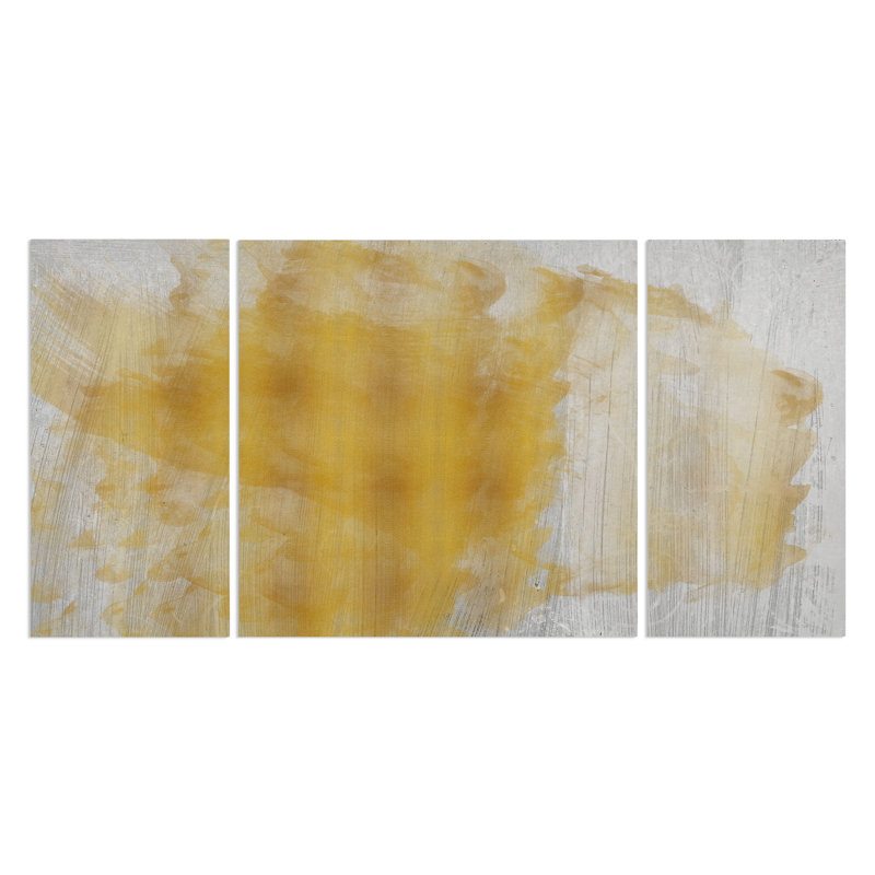 « gold on stone ii », reproduction d’image multi-pièces de première qualité sur toile, H 24 po x l 48 po x P 1,5 po