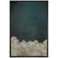 Œuvre de décoration murale minimaliste bleu marine foncé en nuages bicolores 1-98126424-98126425