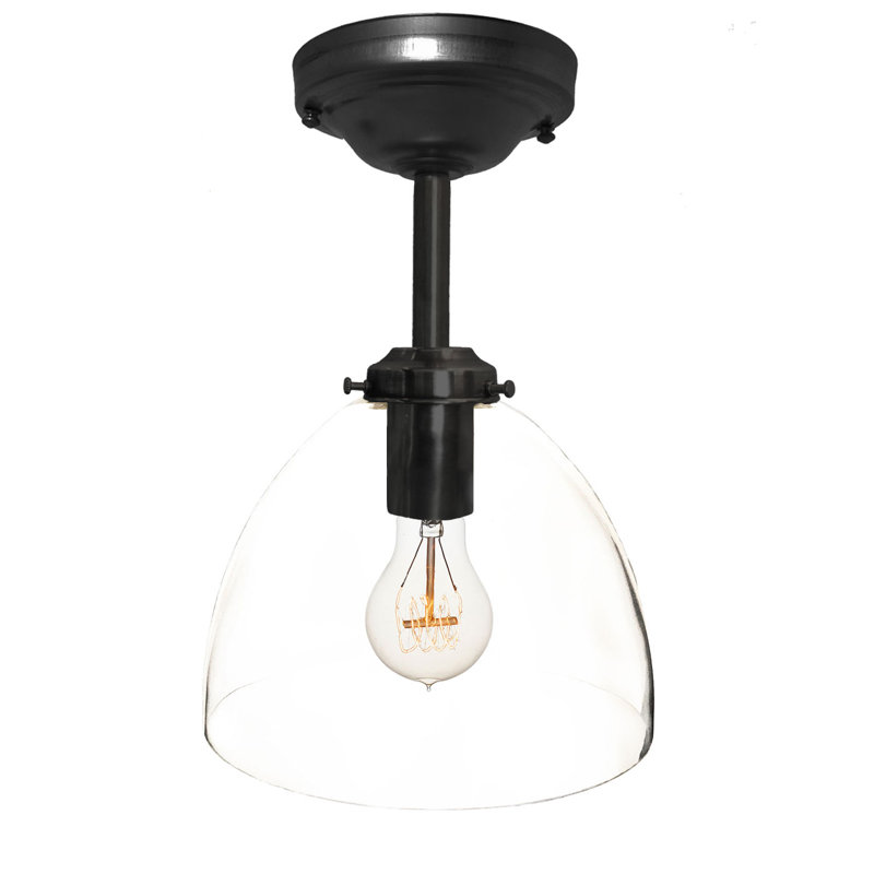 Luminaire suspendu en dôme architecte, Noir, Ampoule à DEL incluse, Non homologué UL pour emplacement sec
