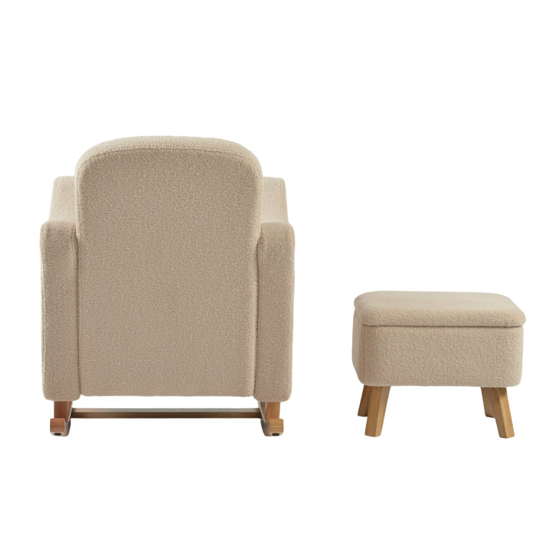 SOOTHER ROCKING NURSING CHAIR & STOOL, OAT TED
