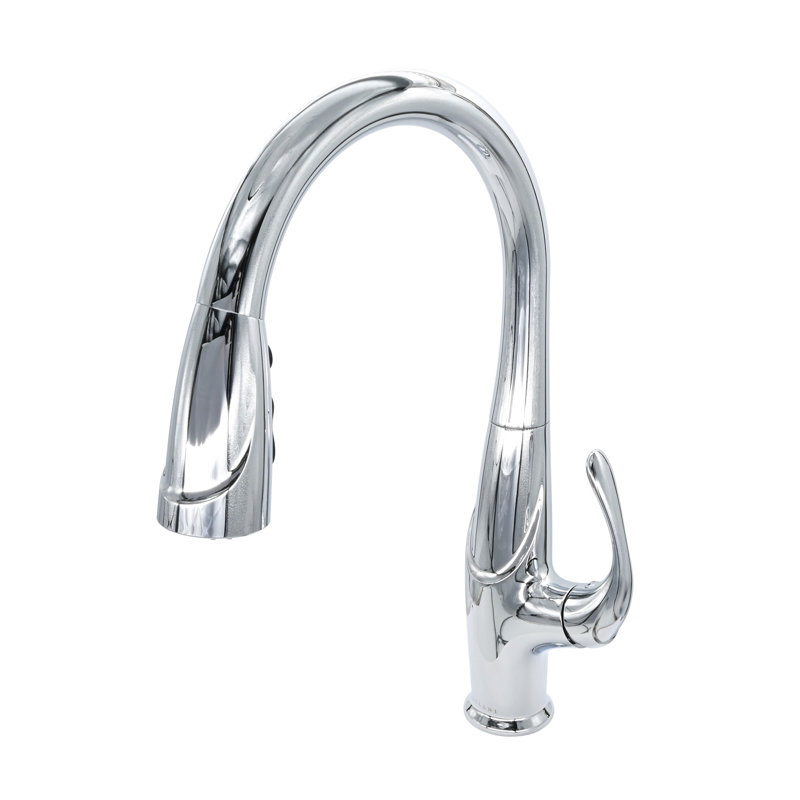 Lulani Kauai Pull Down Single Handle Kitchen Faucet, Chrome