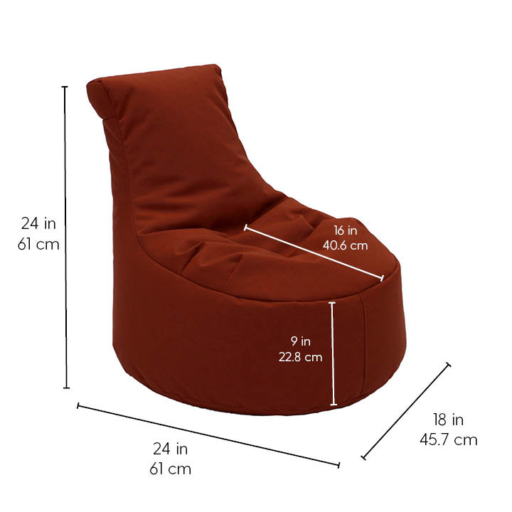 Pouf pagaie pour enfants Element intérieur / extérieur, Oléfine rouge rouille