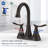 2-Handle 4-Inch Oil Rubbed Bronze Bathroom Faucet, Bathroom Vanity Sink Faucets With Pop-Up Drain And Supply Hoses-126728669-126728674
