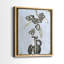 Fleurs graphiques dans un vase I - reproduction encadrée de qualité supérieure - prête à être accrochée - aucun clou requis - aucun clou requis-1759996824