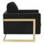 Fauteuil d'appoint rembourré en velours Lincoln-1364053026