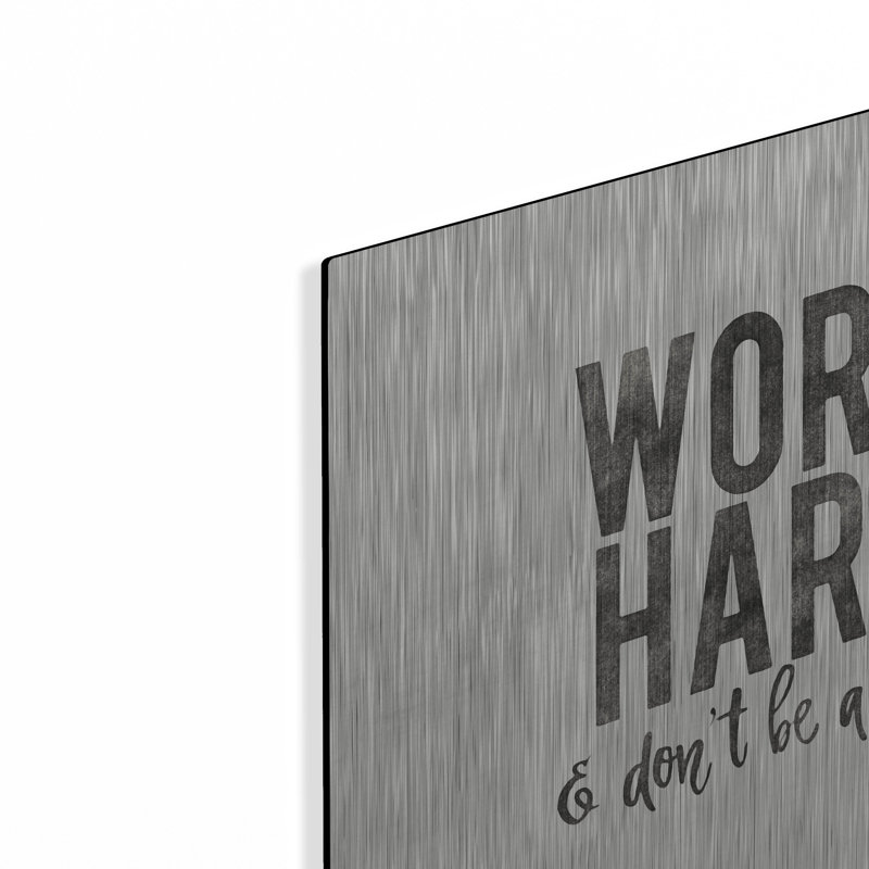Art mural luxueux en métal «Work From Home 3» par Wild Apple, 12 po x 12 po, H 12 po x l 12 po