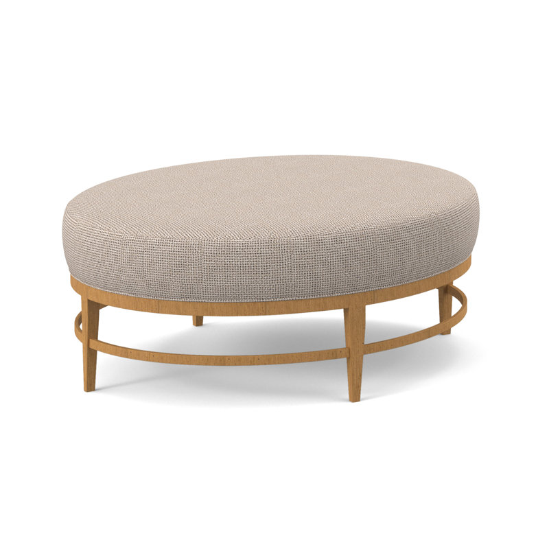 Elliptic Oval Ottoman, Amber, Venice Navy 100% Polyester