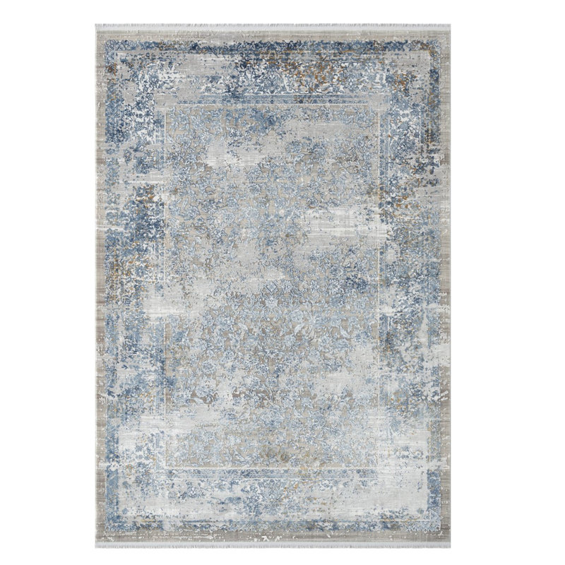 Tapis oriental bleu, Rectangle 5 pi x 7 pi