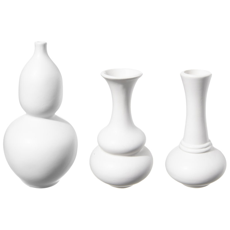 Ava-Jo Ceramic / Porcelain Table Vase, White