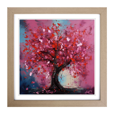 Cherry Blossom Tree Expressionism No.1 - Framed Print