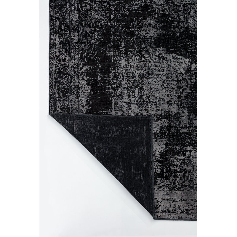Tapis oriental gris / noir Rapture, Rectangle 7 pi 10 po x 9 pi 10 po