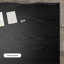 Bureau rectangulaire noir + blanc massif + bois manufacturé-853070741
