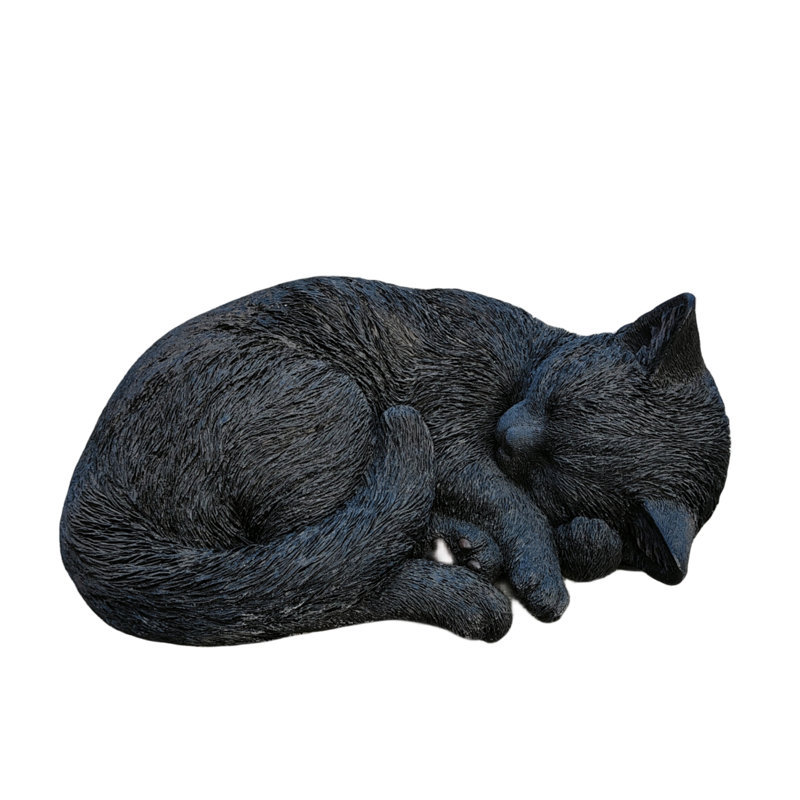 Animals Polyresin Garden Statue, Black
