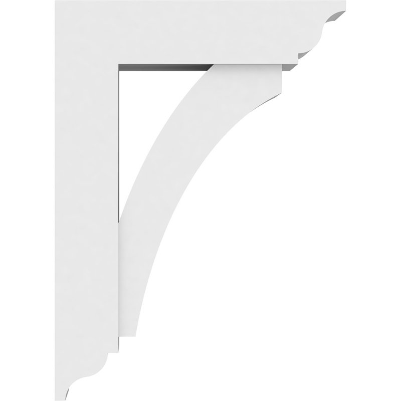 Support standard en PVC de qualité architecturale avec extrémités traditionnelles Thorton, H 22 po x l 5 po x P 16 po