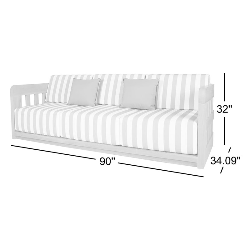 Adelaide Outdoor Sofa Brown Stripe