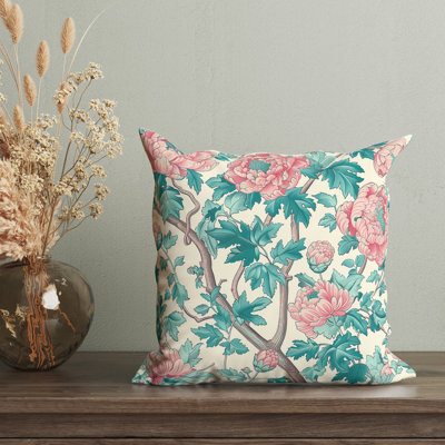 Housse de coussin réversible à motif floral Vespera