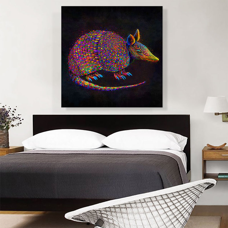 Armadillo - impression sur toile tendue, H 36 po x l 36 po x 1,5 po