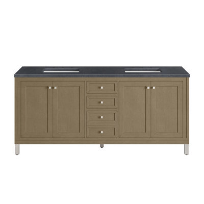 Chicago 72'' W Double Vanity -  James Martin Vanities, 305-V72-WWW-3CSP