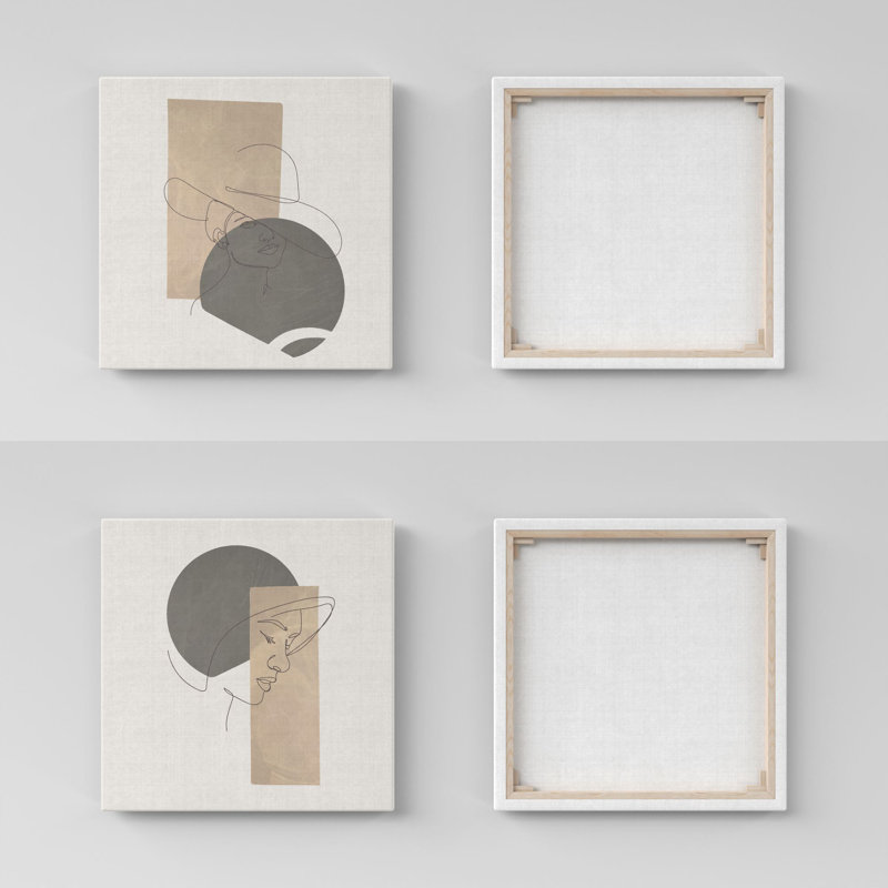Stunning Decorative Canvas Paintings (2 Pieces), 19.7 x 19.7 Inches Each | 100% Canvas with 100% Wooden Frames | Perfect for Living Room & Bedroom Decor, Adds Elegance and Style to Any Space