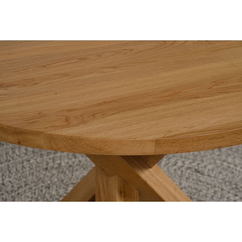 Oregon 110cm Round Solid Oak Dining Table