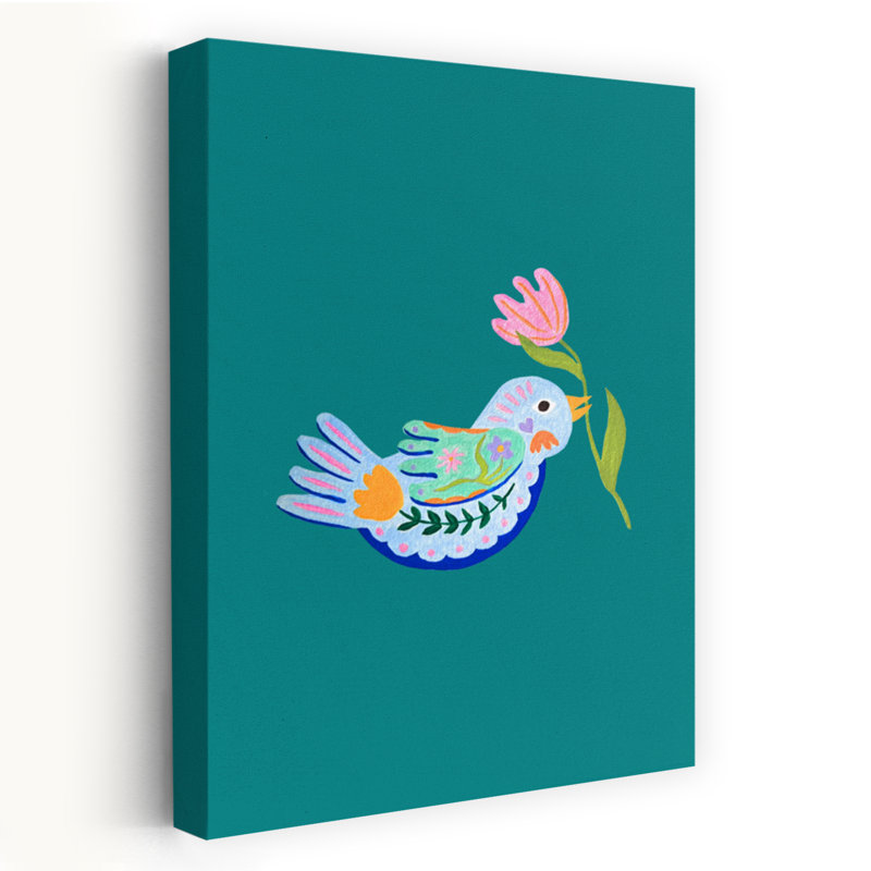 Art mural fantaisiste avec tulipe, H 36 po x l 24 po