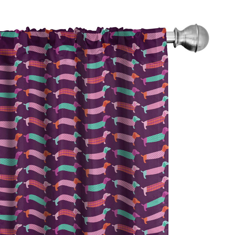 Semi-Sheer Rod Pocket Curtain Panels, 28" x 63"