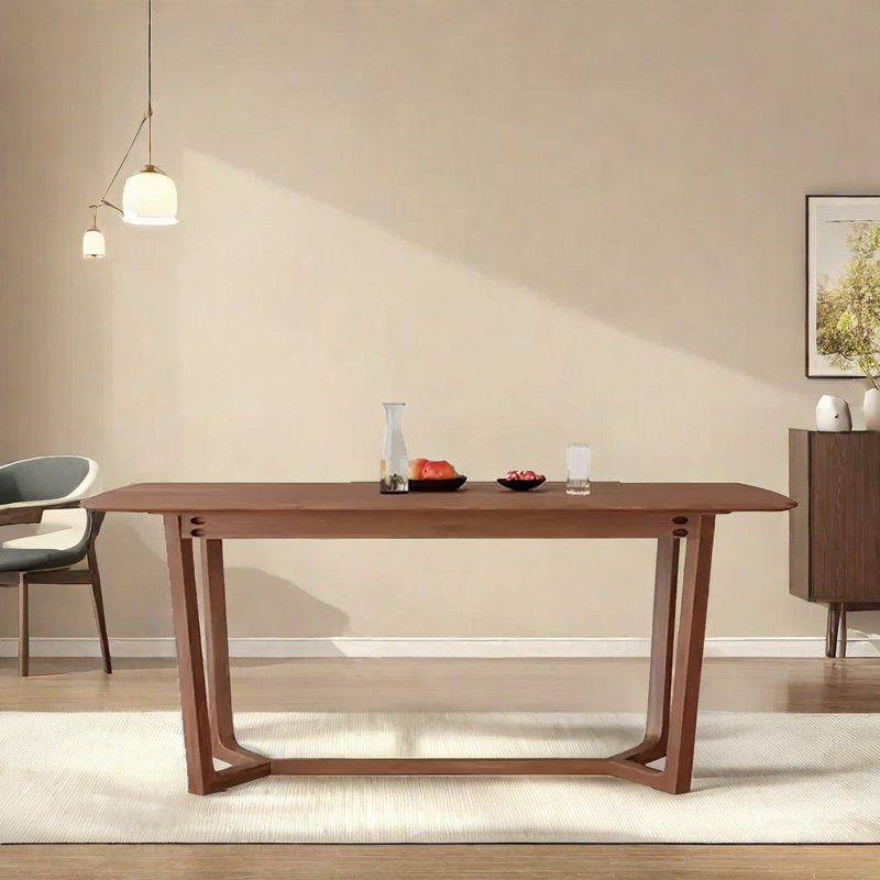 Table de salle à manger simple en bois de frêne massif, H 29,53 po x L 86,61 po x l 35,43 po