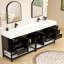 Finition du meuble-lavabo sur pied simple 84 po Jessica / Base: Chêne teck-72495652