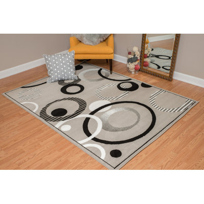 Tapis argenté / noir Gober
