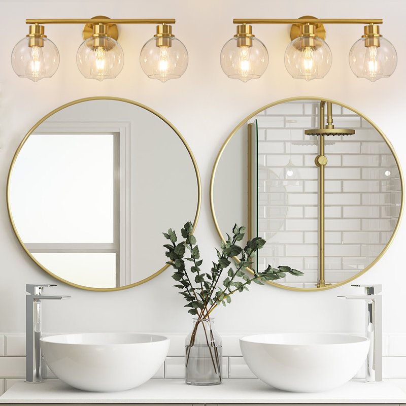 Éclairage de meuble-lavabo à intensité variable Aanay, 3, Or