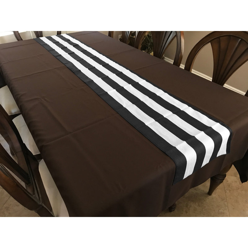 Chemin de table Eghard, Noir, 90 po x 14 po