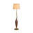 Chinese Vintage-Style Hardware, Solid Wood & Fabric Floor Lamp