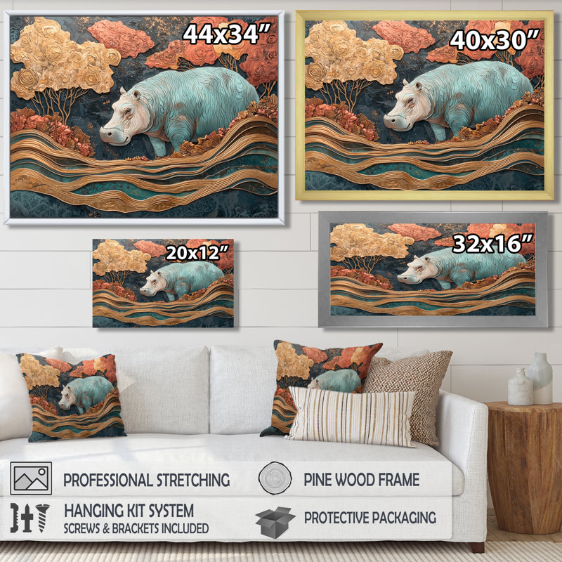 Gutirrez - Animals Wall Art, Impression d'un seul cadre photo, H 30 po x l 40 po, Noir