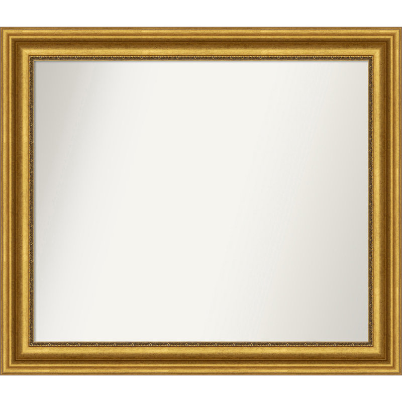 Miroir de salle de bain Jashawna, 32,75 po x 37,75 po, Doré