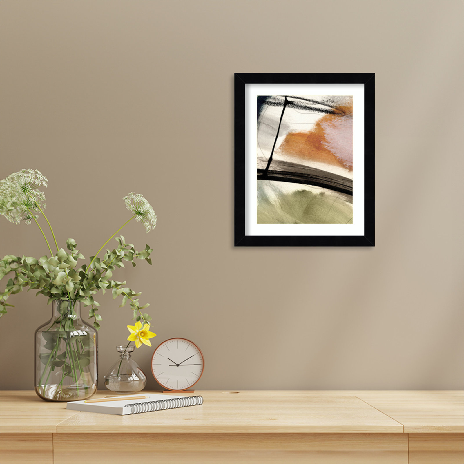 Light No 2 by Dan Hobday Wood Framed Wall Art Print, 13" H x 11" W, Black