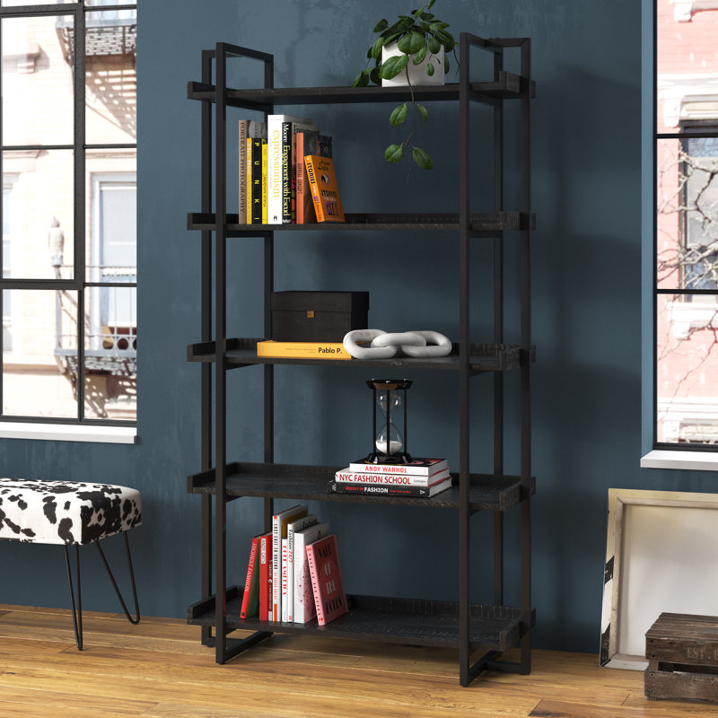 Stevenson 72"H Metal Etagere Bookcase