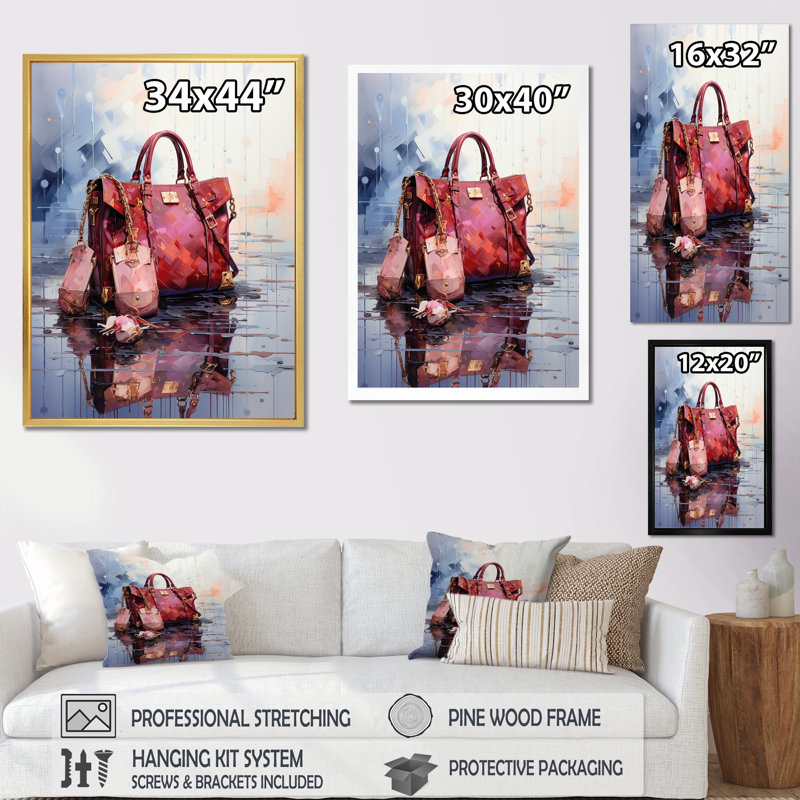 In Style Fashion, impression sur toile, Cadre doré simple, H 32 po x l 24 po x P 1 po